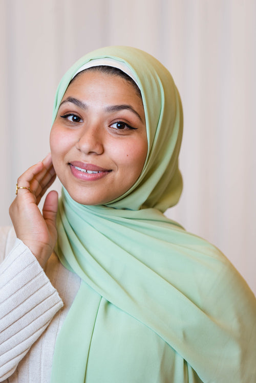 Pastel Lime Premium Chiffon Hijab