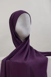 Dark Purple Undercap Premium Chiffon Hijab