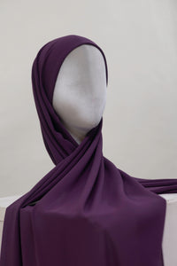 Dark Purple Undercap Premium Chiffon Hijab