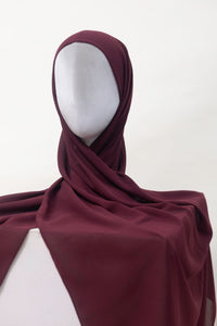 Cranberry Undercap Premium Chiffon Hijab