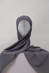 Dark Gray Undercap Premium Chiffon Hijab