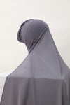 Dark Gray Undercap Premium Chiffon Hijab