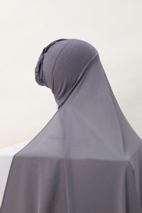 Dark Gray Undercap Premium Chiffon Hijab