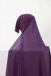 Dark Purple Undercap Premium Chiffon Hijab