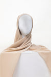 Sand Beige Undercap Premium Chiffon Hijab