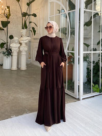Espresso Elegance Maxi Dress