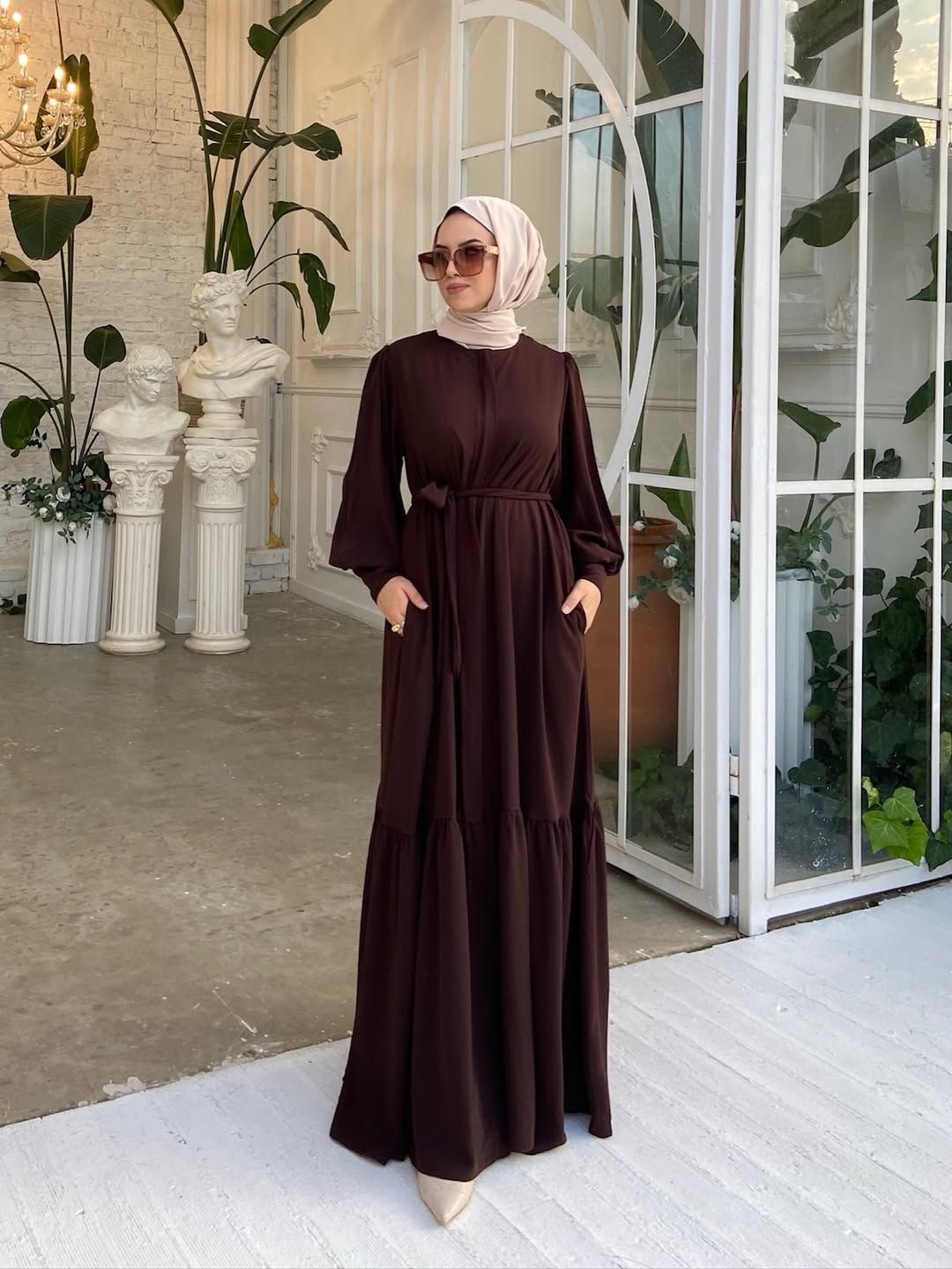 Espresso Elegance Maxi Dress