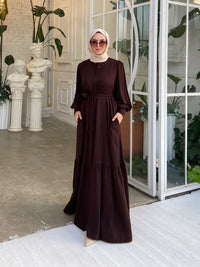 Espresso Elegance Maxi Dress