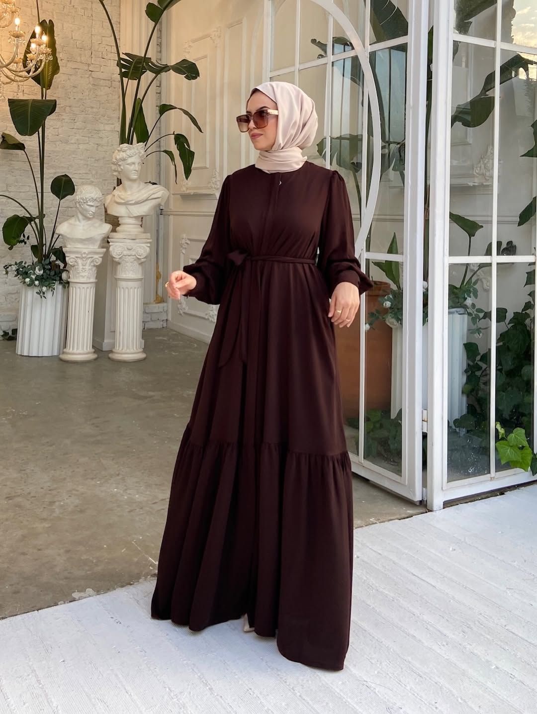 Espresso Elegance Maxi Dress