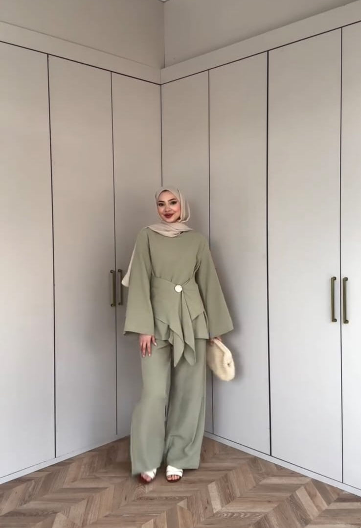 Sage Drape Luxe Set