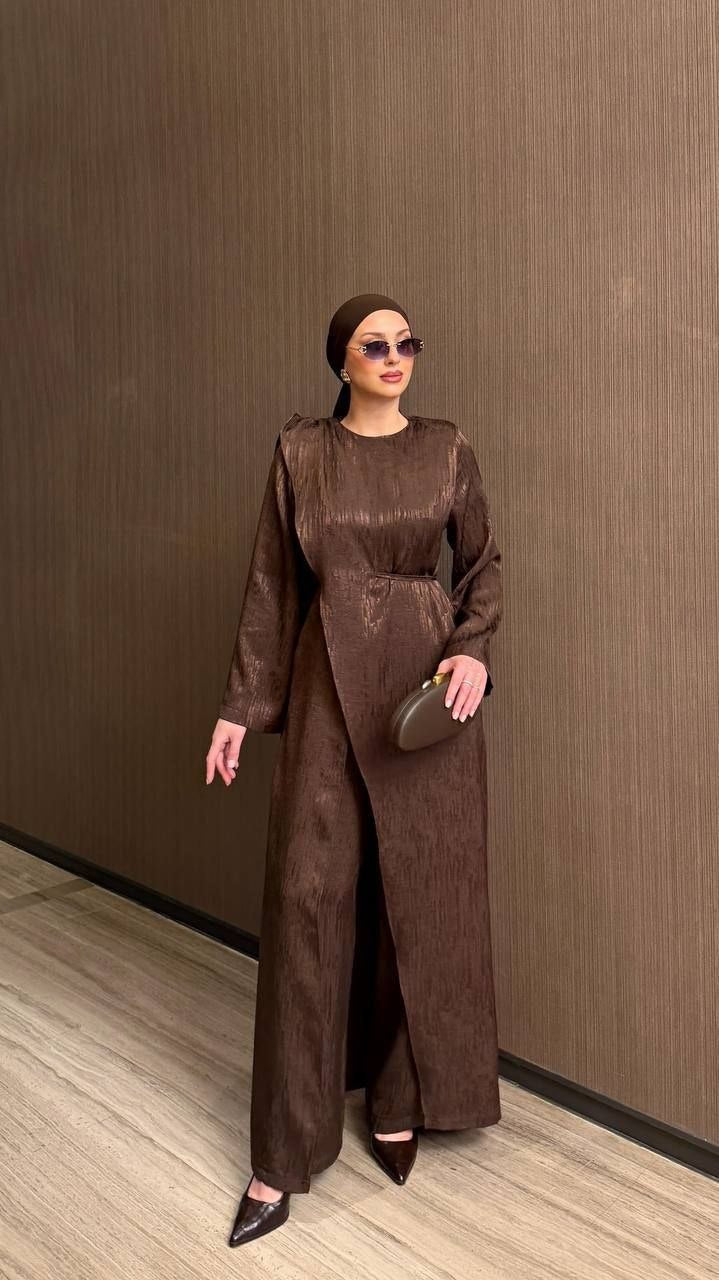 Mocha Radiance Wide-Leg Jumpsuit
