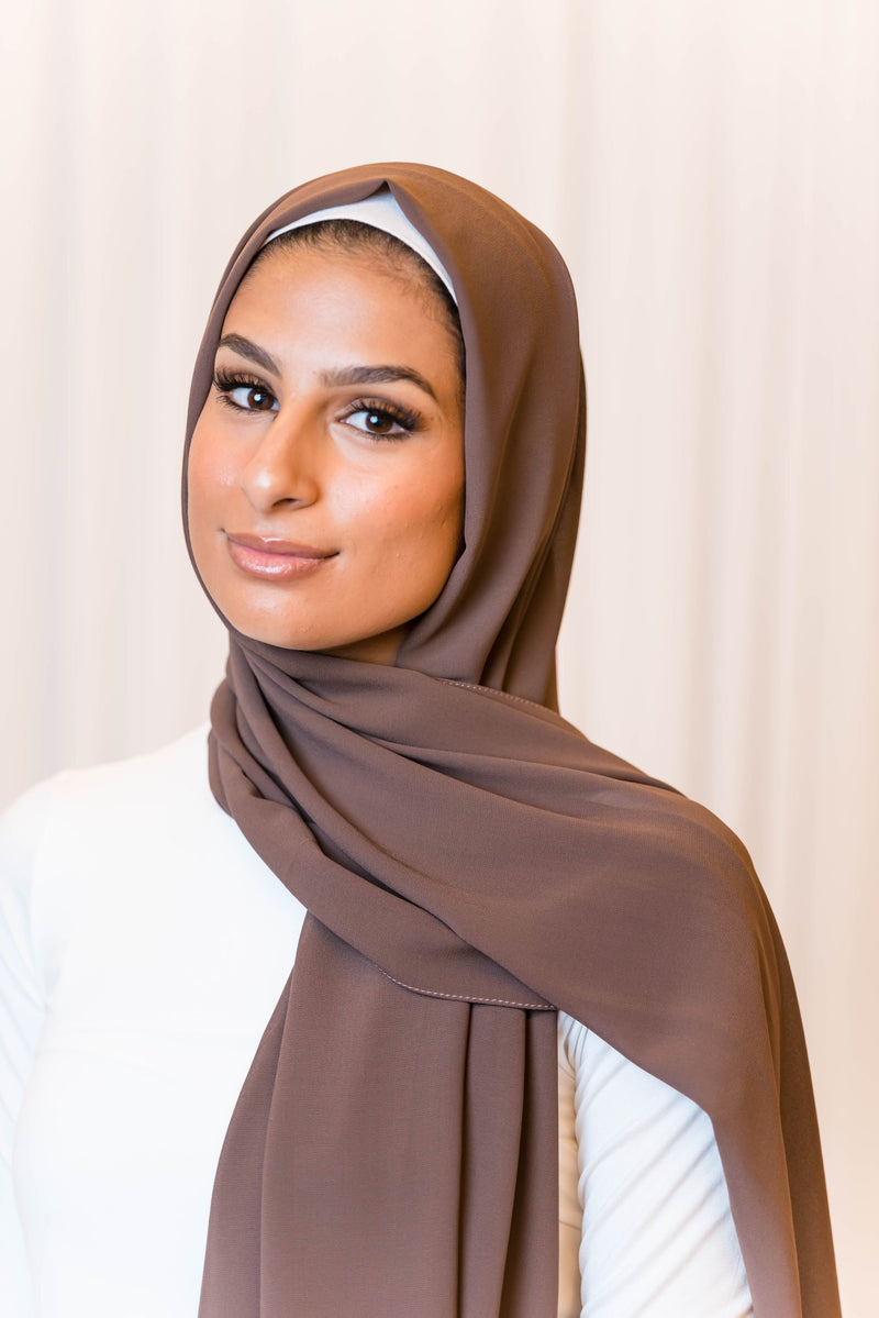 Cedar Brown Premium Chiffon Hijab