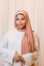 Peachy Beige Premium Chiffon Hijab