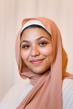 Peachy Beige Premium Chiffon Hijab