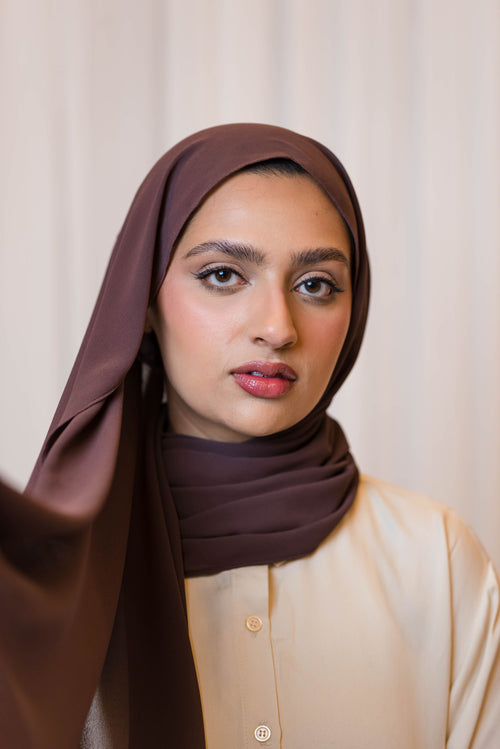 Rosewood Brown Premium Chiffon Hijab