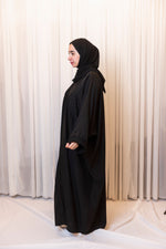 Black Beaded Circles Abaya