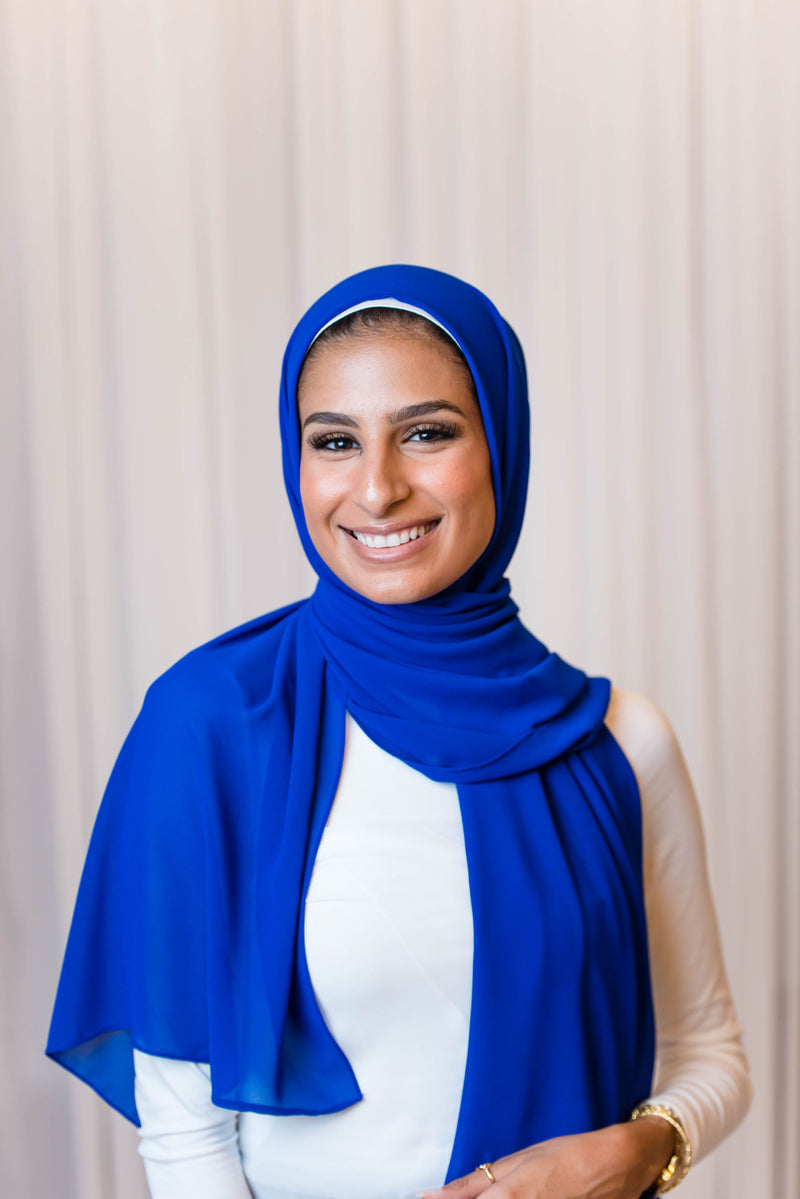 Cobalt Blue Premium Chiffon Hijab